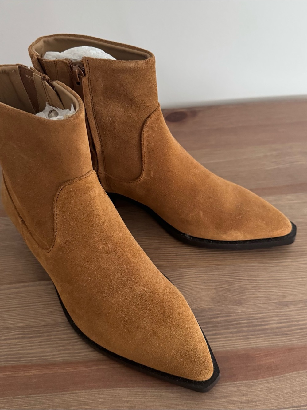 & Other Stories Point-Toe Leather Ankle Boots US8 - Picture 4 of 6